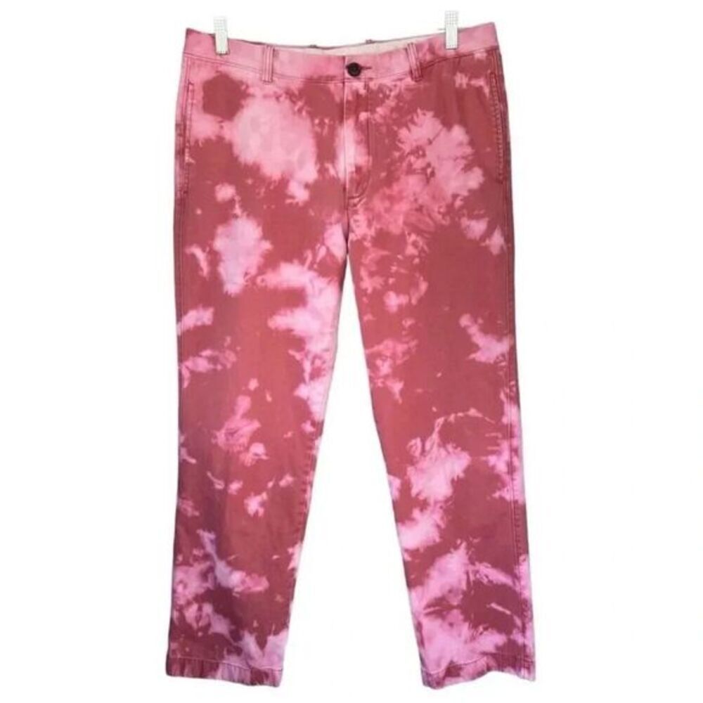J. Crew Pink Tie-Dye Chinos